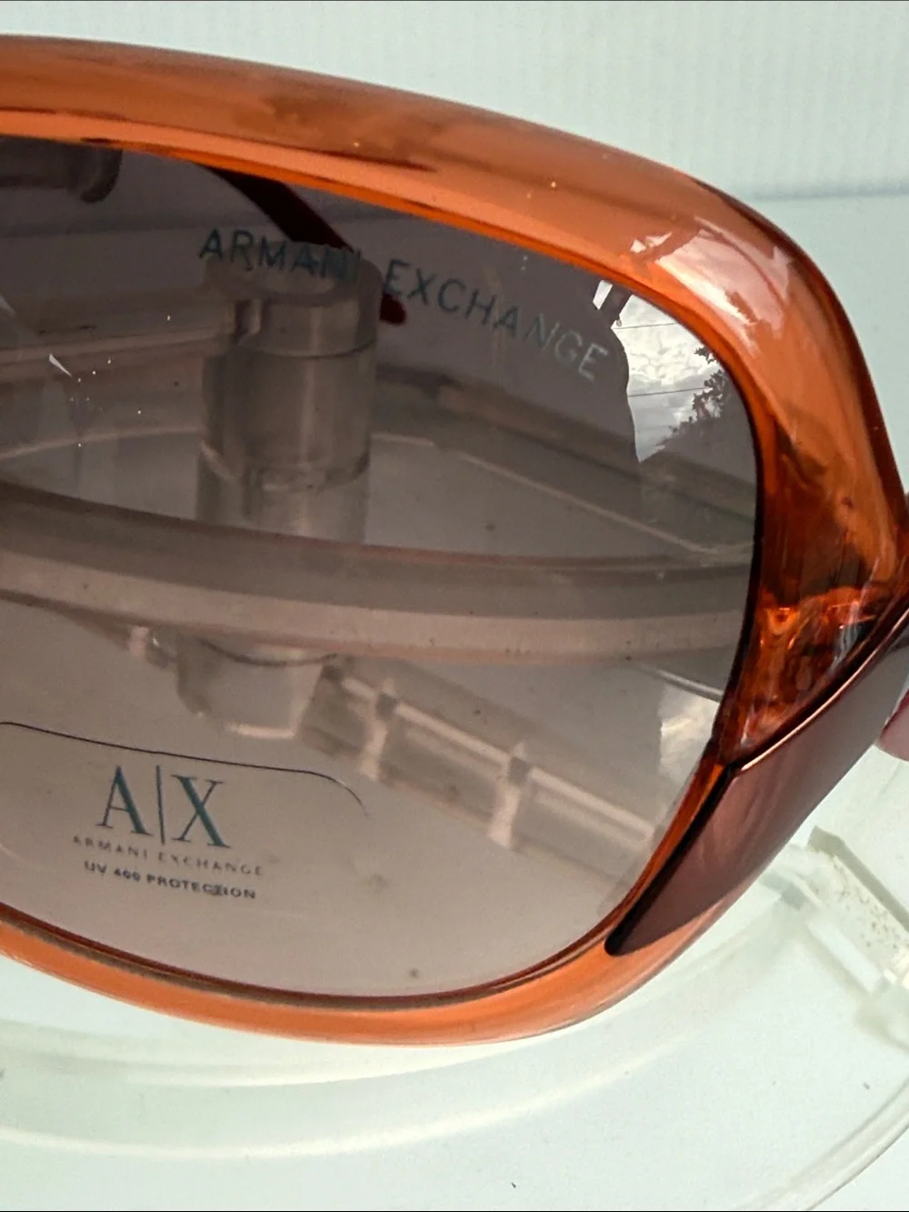 NEW ARMANI EXCHANGE AX111/S Translucent Orange Sunglasses NEW WITHOUT TAGS